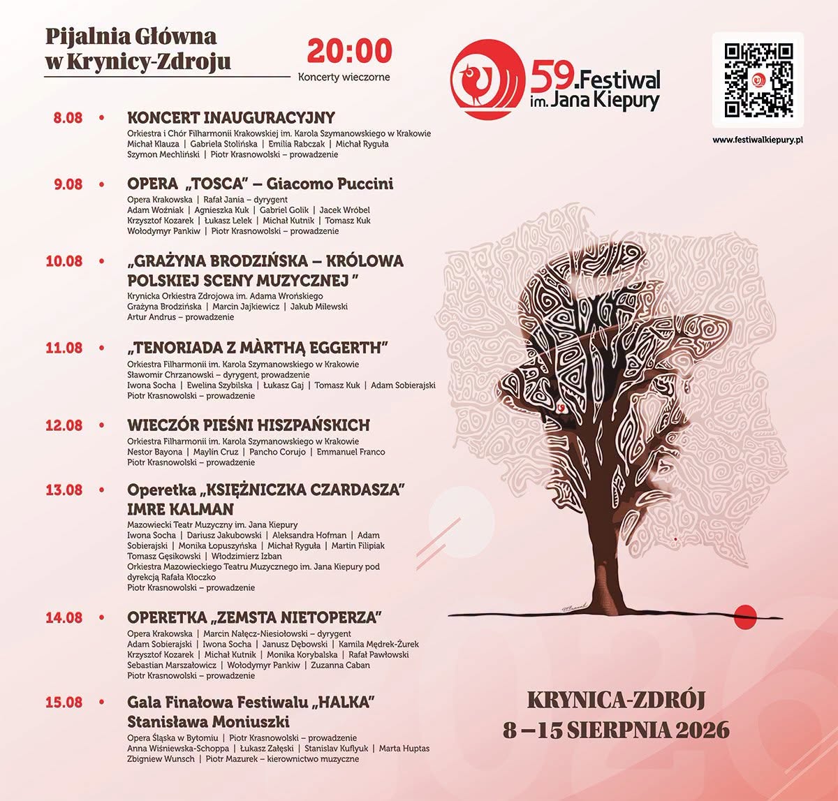 59. Festiwal im. Jana Kiepury w Krynicy-Zdroju – muzyka, teatr i spotkania z gwiazdami