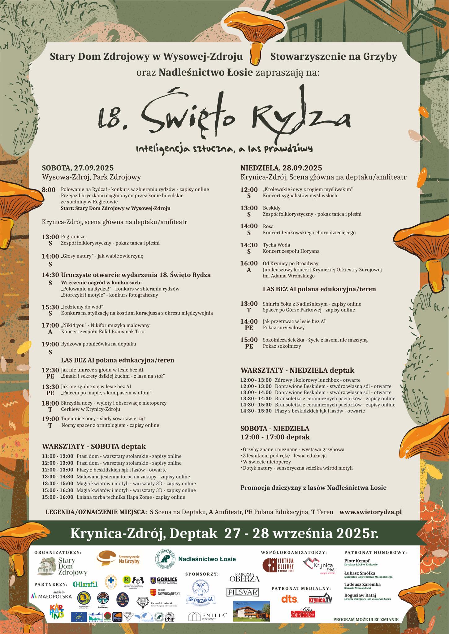 ŚWIĘTO RYDZA –  27/28 września w Wysowej-Zdrój i Krynicy-Zdrój!