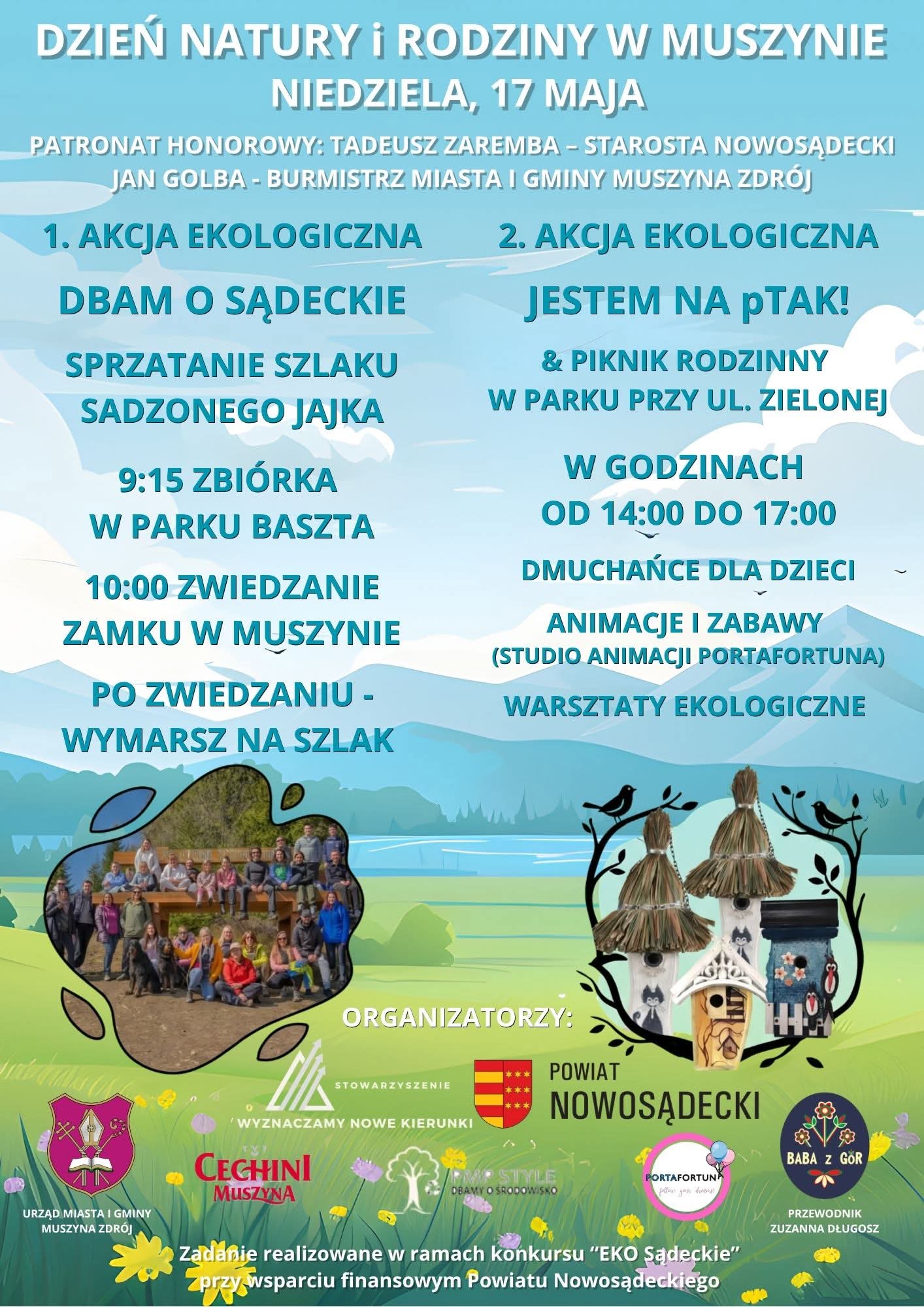 Dzień Natury i Rodziny w Muszynie – ekologiczna niedziela pełna atrakcji – 17 maja 2026r