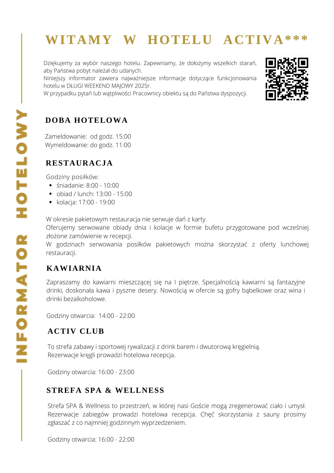 Gdzie spędzić długi weekend majowy w Polsce? Tylko w Hotelu Activa*** w Muszynie!